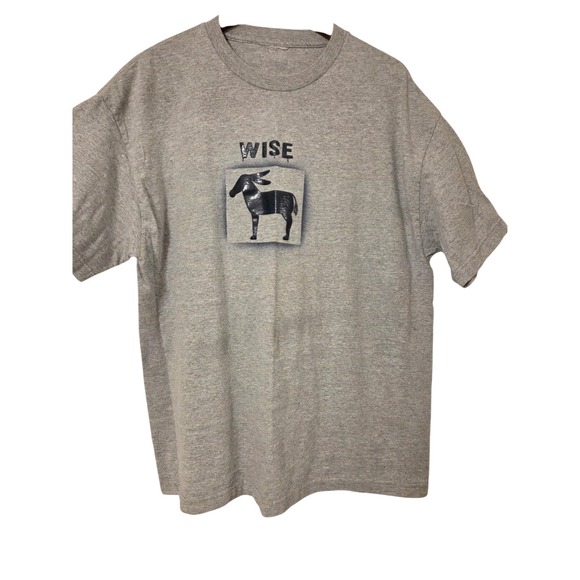 Other - Wise Ass Graphic‎ Print T Shirt Mens Gray Crew Neck Short Sleeve Top